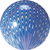 Peacock Balloon, blue